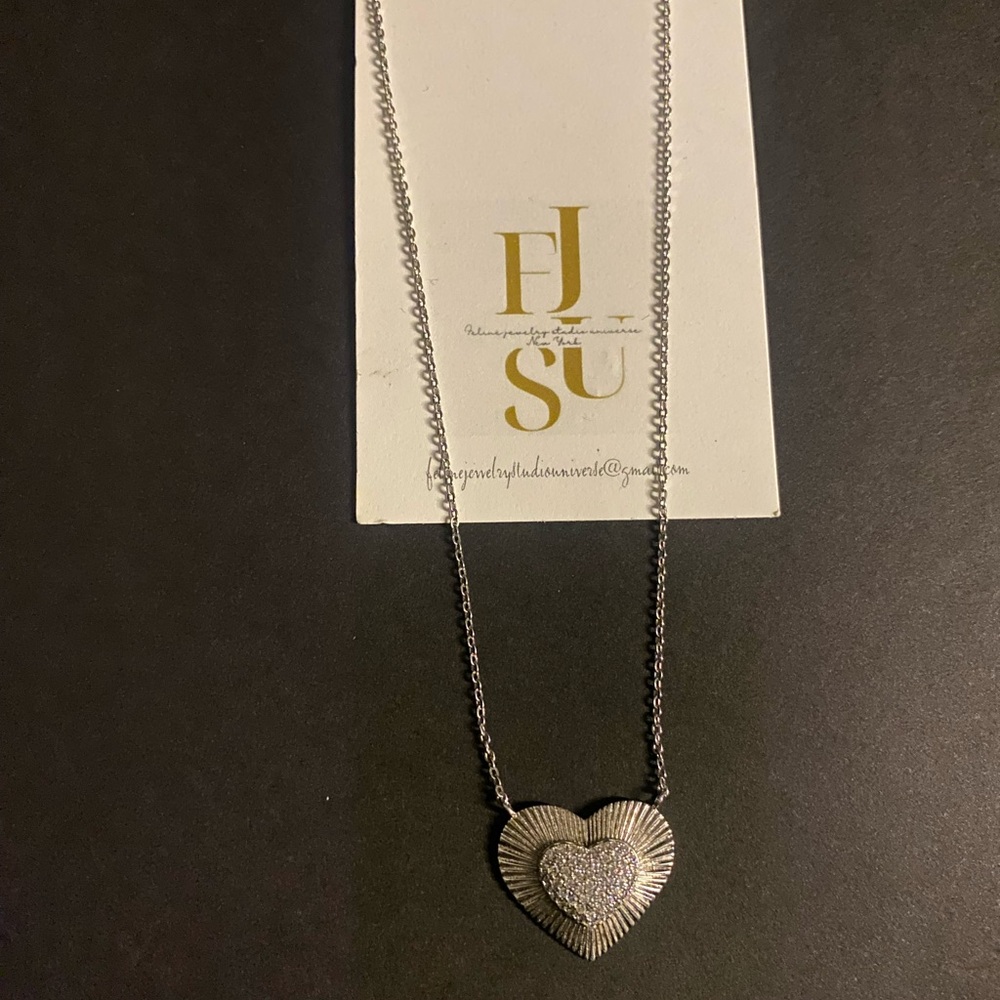 Sterling Silver 925 Heart Necklace